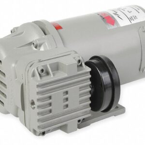 Close-up of a gray mechanical pump or motor component.